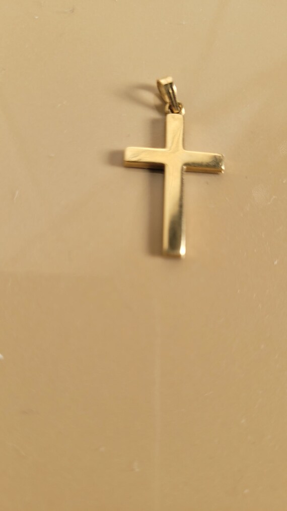 14K Solid Gold Cross