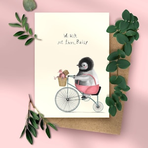 We will get there, Buddy – Postkarte, niedliche Karte zum Aufmuntern, Trostkarte, zum Verschenken, Motivationskarte, Recyclingpapier