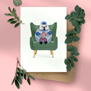 Chill Bill - cartolina, biglietto carino, biglietto di auguri, biglietto nordico, amore per Amburgo, saluti marittimi, carta riciclata