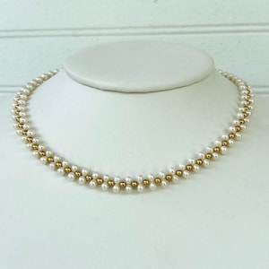 Pearl Choker Pearl Wedding Necklace Bride Pearl Jewelry Gold Layering Necklaces Handmade Pearl Necklace Pearl Wedding Jewelry Bridal Choker