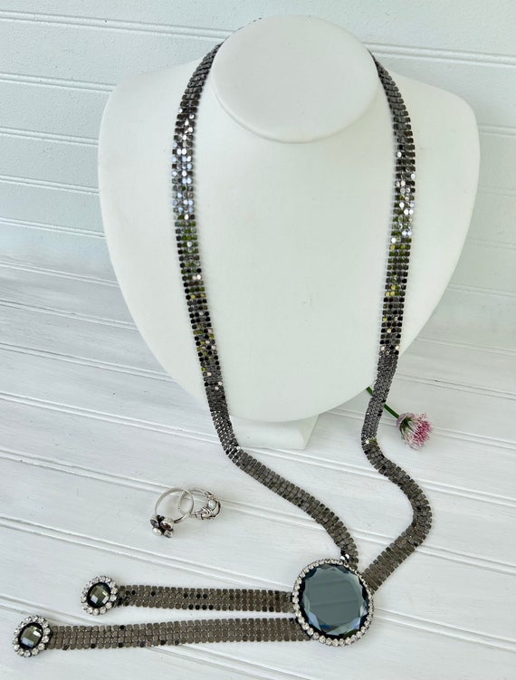 Retro Necklace Disco Style Jewelry Rhinestone Neck