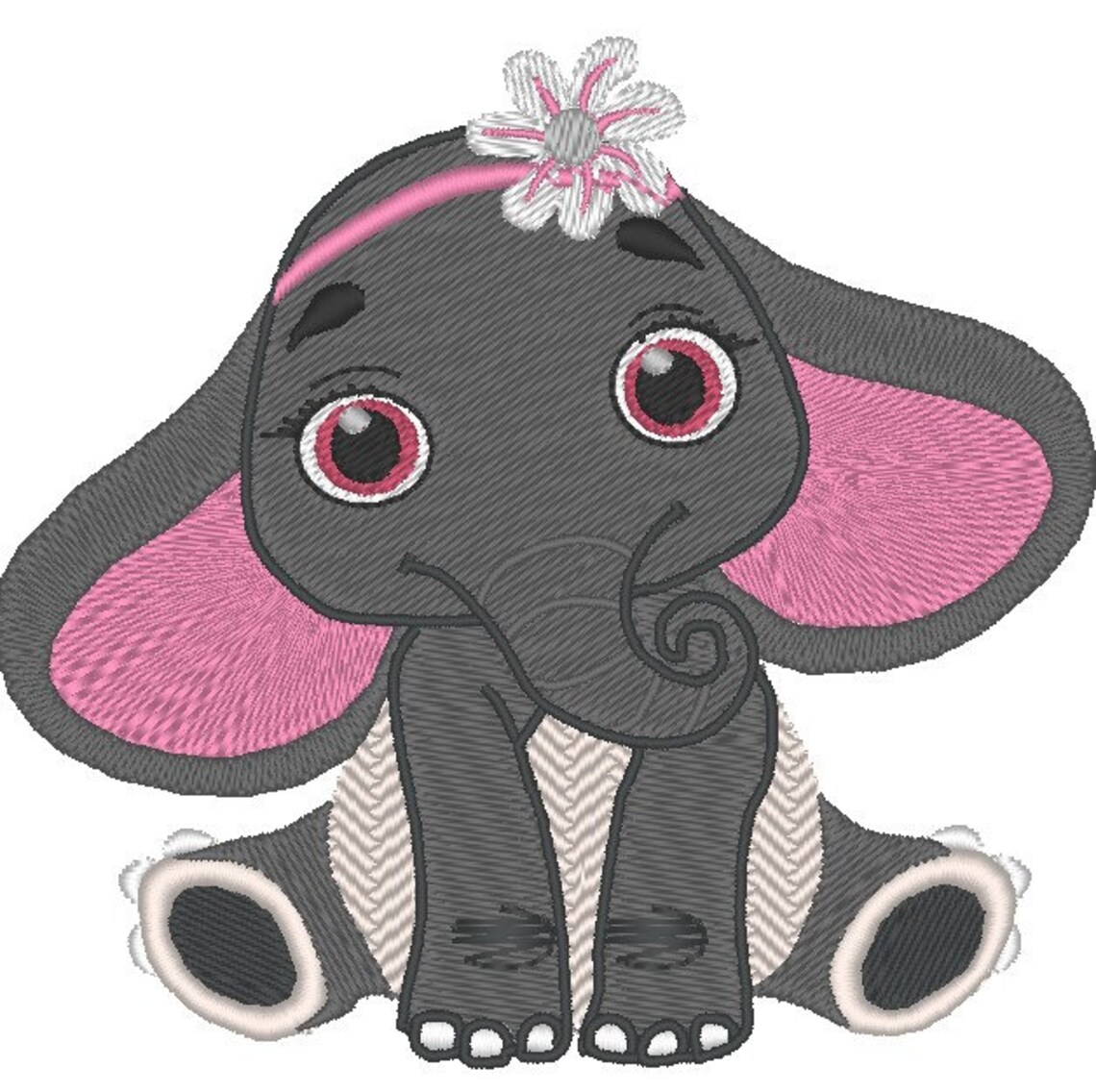 Baby Elephant Machine Embroidery Design Etsy Australia