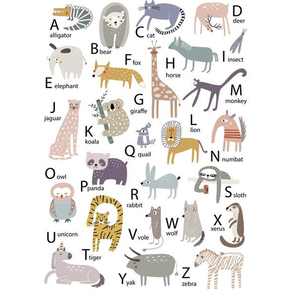 Alphabet Animals-26 Dessins
