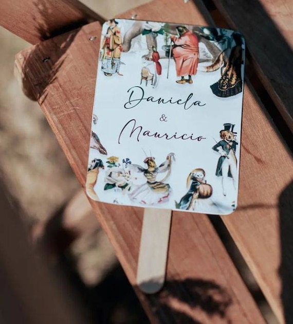 Printable Paper Fans for Wedding - Etsy