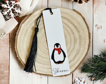 Penguin || Personalised Penguin Bookmark , Penguin Name gift , Penguin lover gift , Personalised gift , Custom Penguin present , Christmas