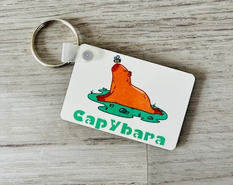 Personalised Capybara Name gift , Custom Capybara , Birthday Present , Bag Charm , Luggage tag , Capybara Keyring , Capybara Lover gift