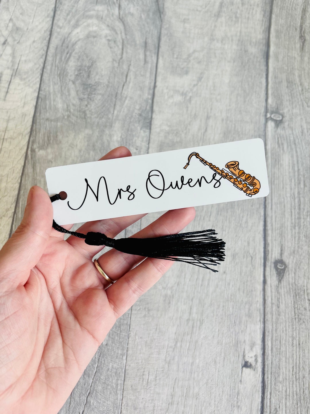 Saxophone Personalised Saxophone Bookmark Saxophone Gift Etsy