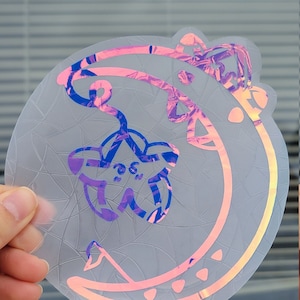 Suncatcher sticker| Moon| Star| Astronaut| Window decoration| window decal| window sticker| rainbow sticker| rainbow decal| rainbow