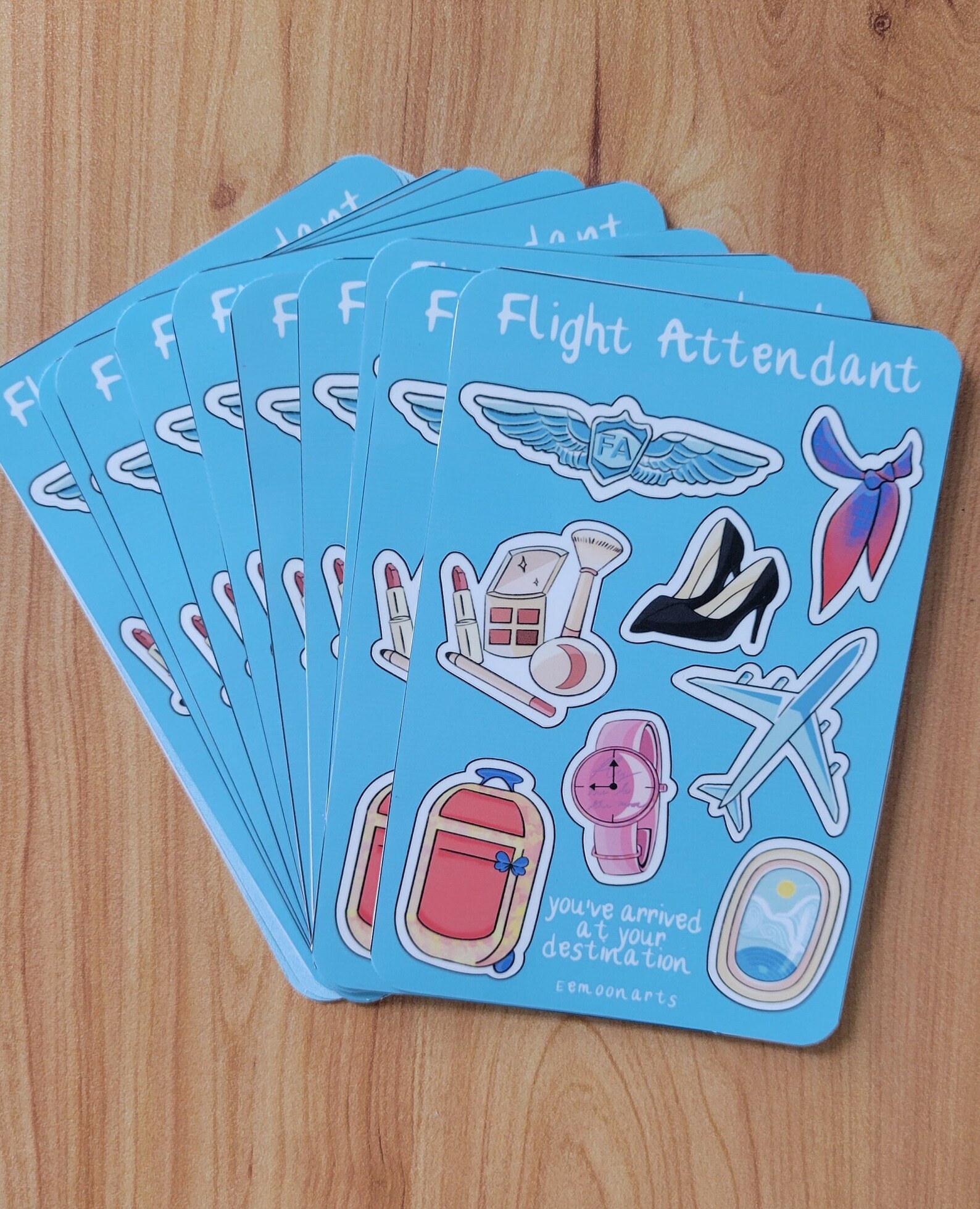 Safe Flight Sticker Flight Attendant Sticker Sheet| Stickersheet| Dream Job Sticker ...