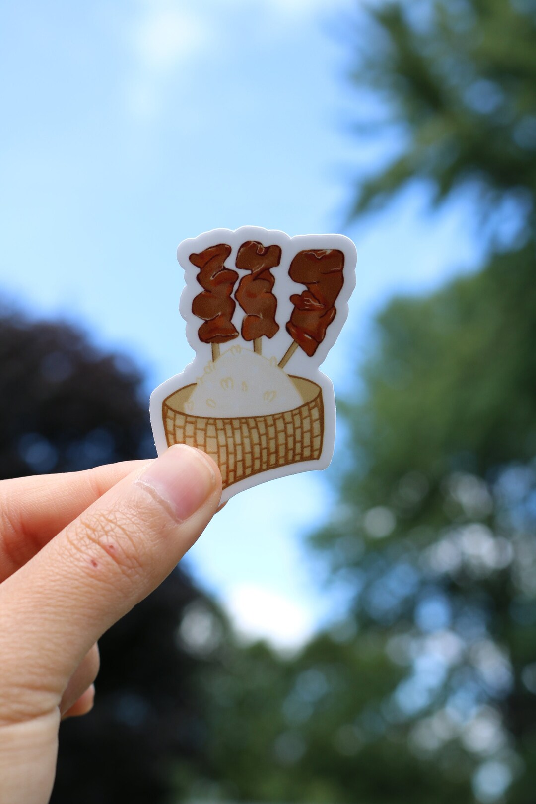 Grilled Pork With Sticky Rice| Food Sticker| Thai Food Sticker| Rice ...