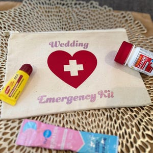 Wedding Emergency Kit Canvas Bag