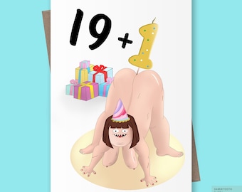 Funny 20th Birthday Card for him or her. Rude 20th Birthday Card, Funny Greetings Card, 20th Birthday Gift