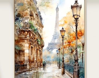 Paris art print, Paris wall art, Eiffel Tower print, France  watercolor, France poster, Paris painting, Eiffel Tower wall art, Paris art