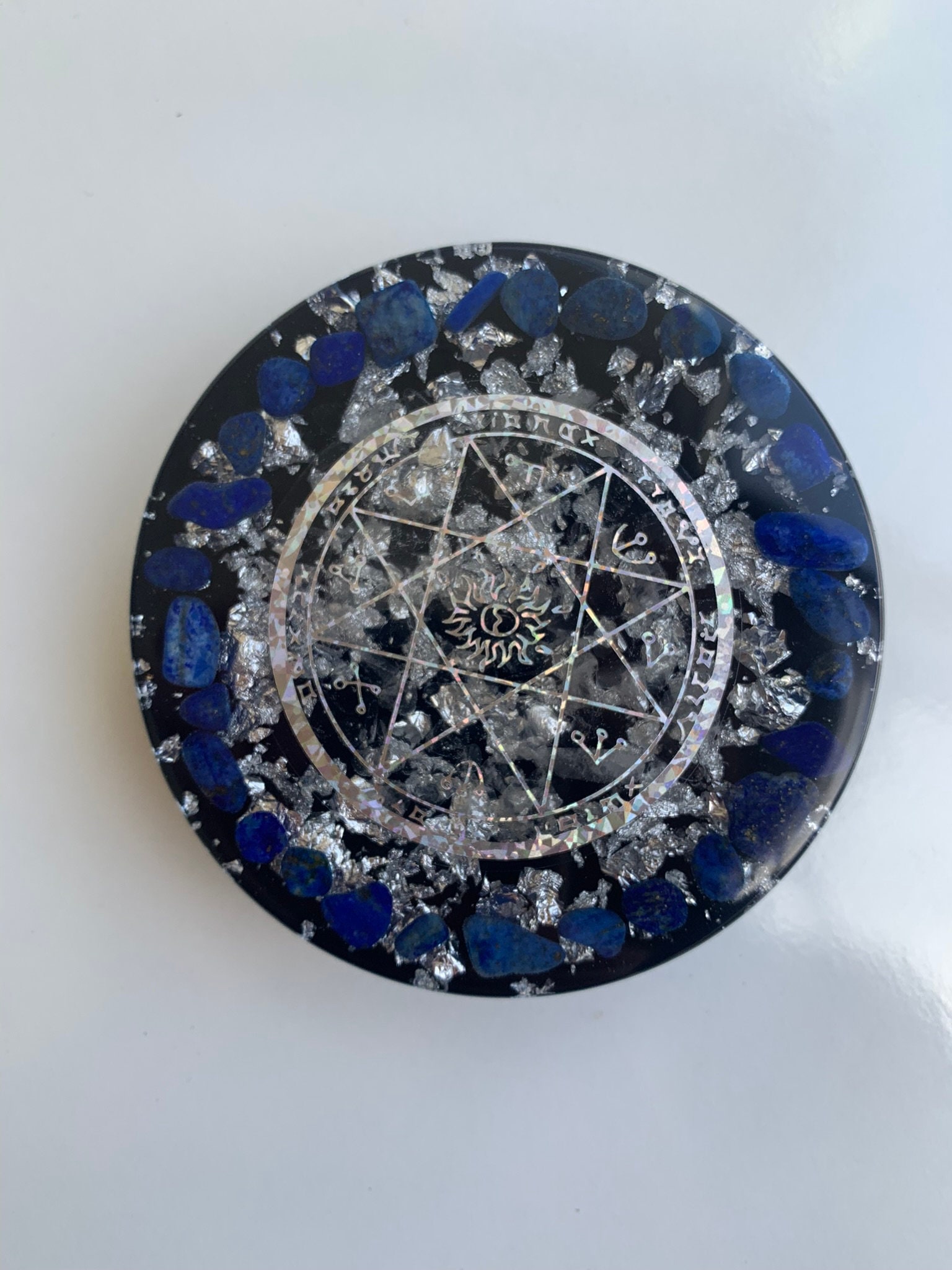 Mega Plaque Energétique - Clairvoyance Lapis-Lazuli, Cristal de Roche & Shungite