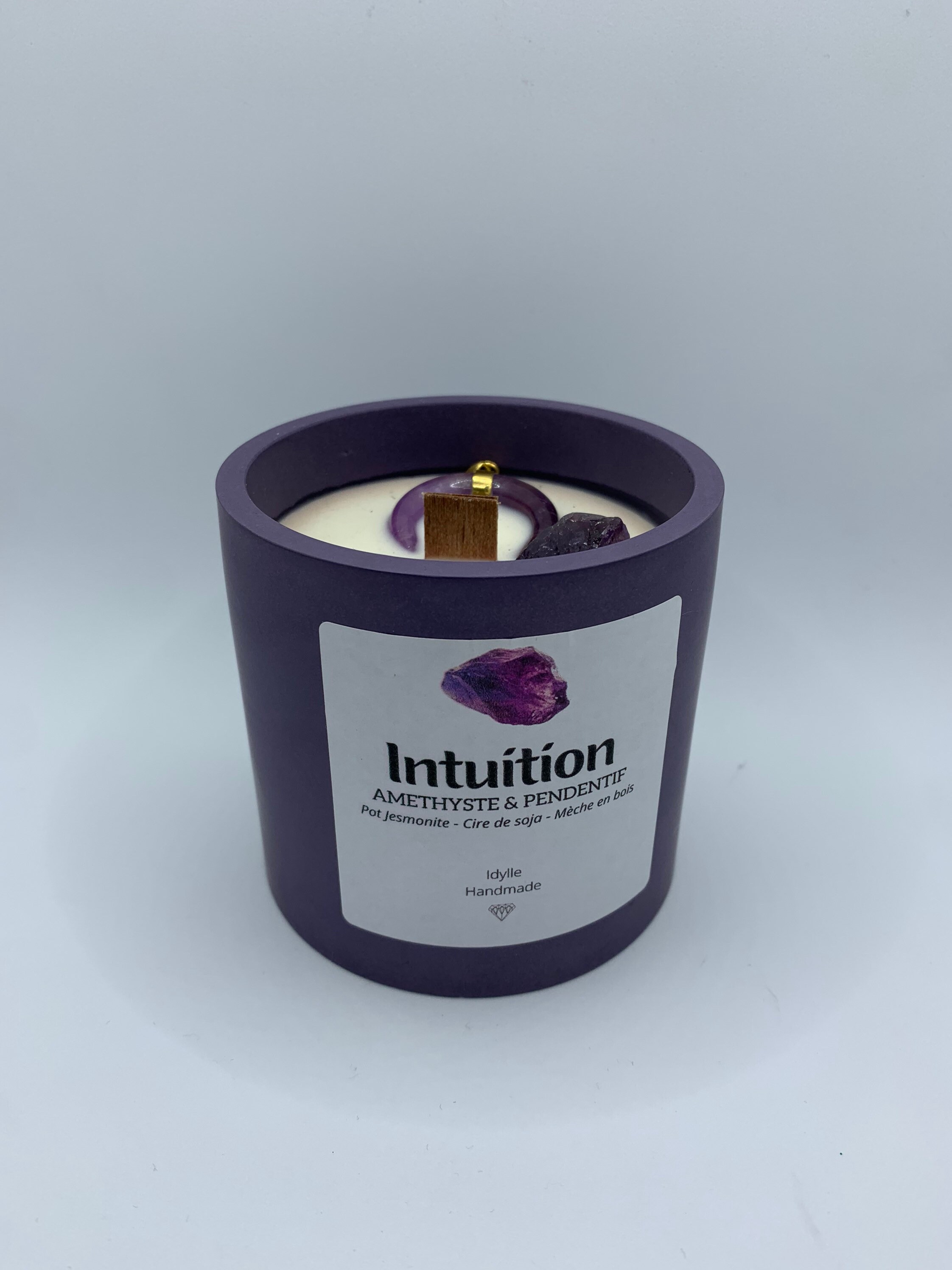 Bougie - Intuition Améthyste Cristaux