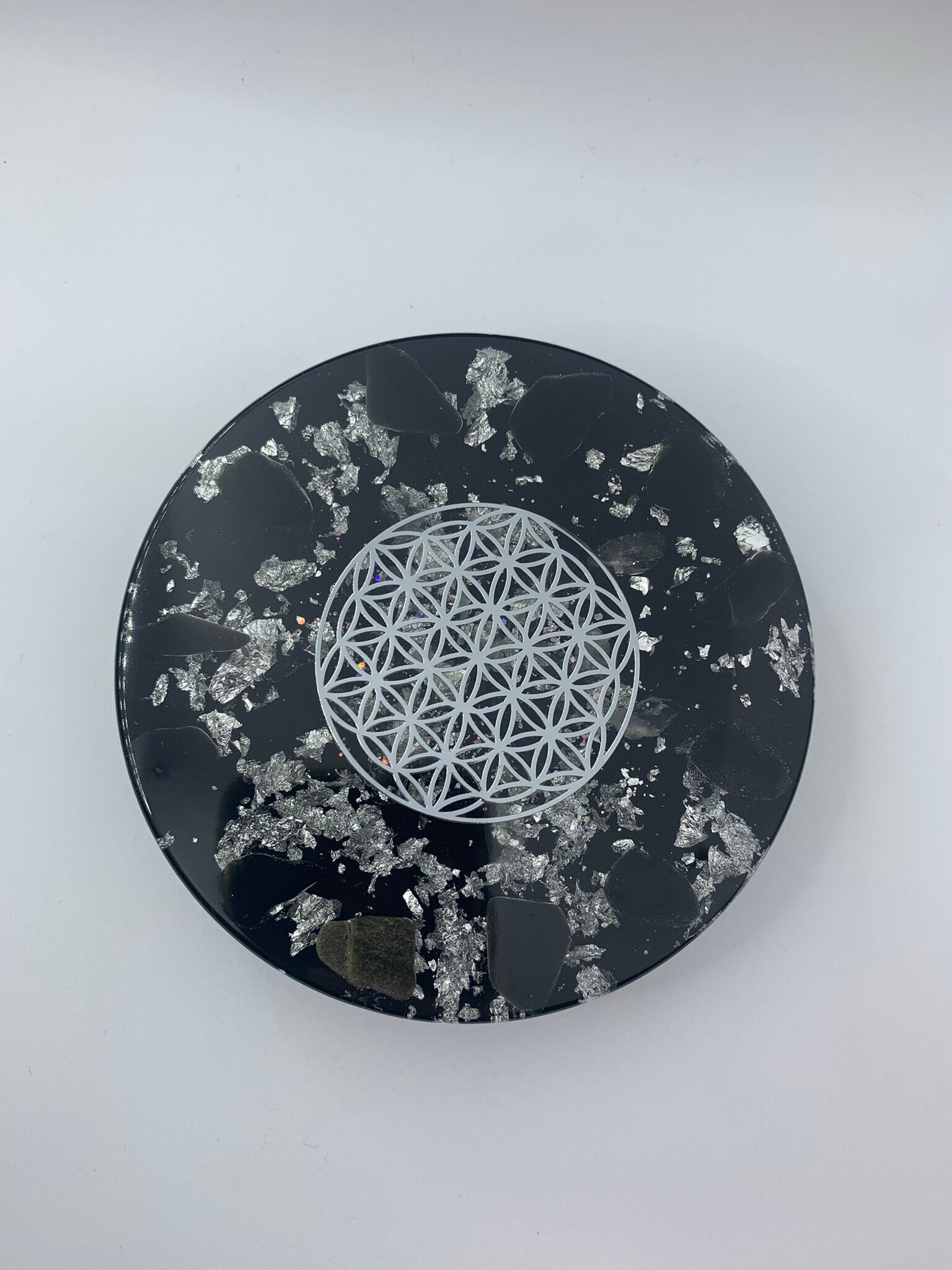 Mega Plaque Energétique - Rechargement & Nettoyage Énergétique Cristal de Roche Obsidienne Shungite