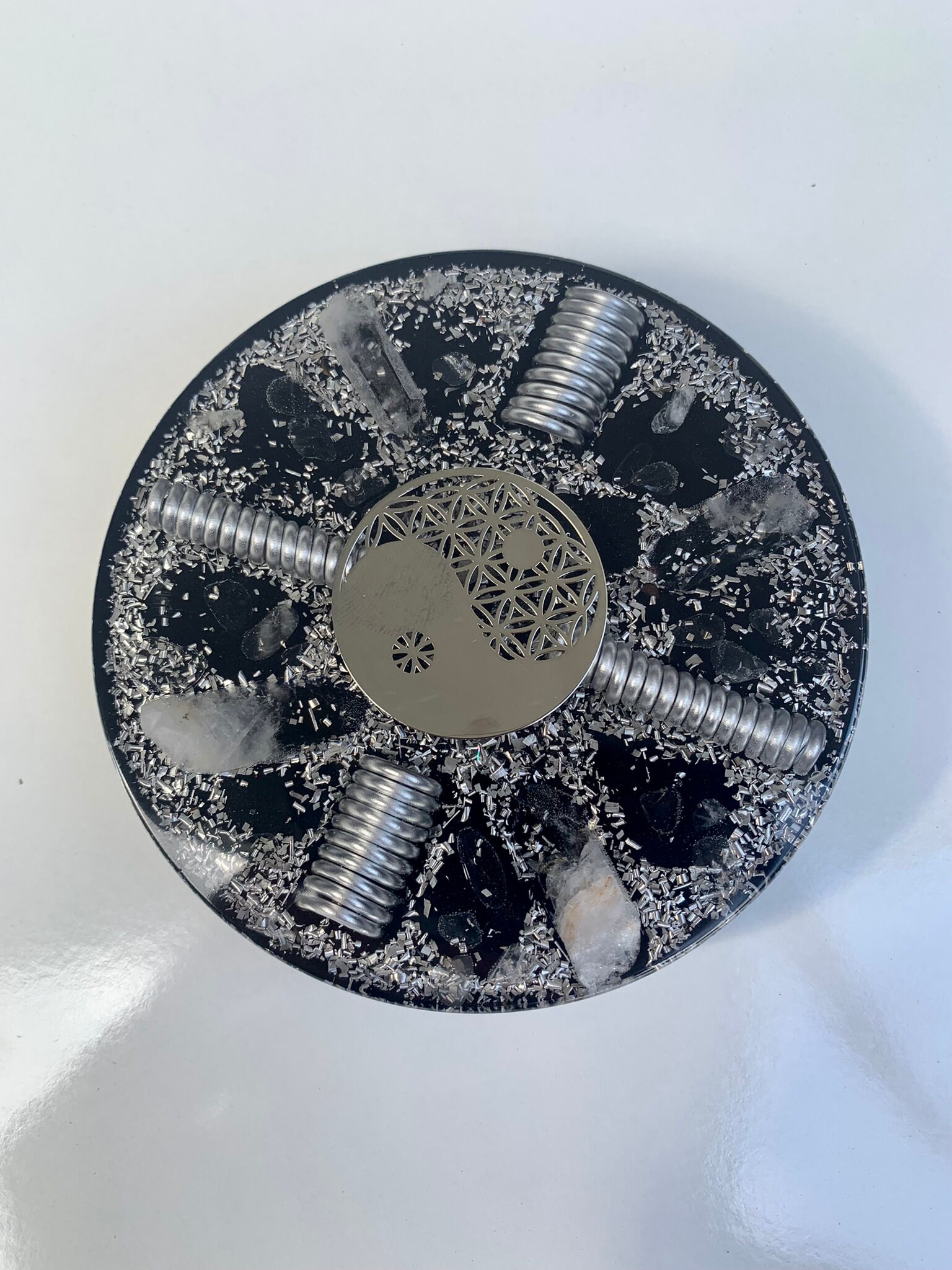 Mega Plaque Energétique - Equilibre Cristal de Roche & Shungite Yin/Yang