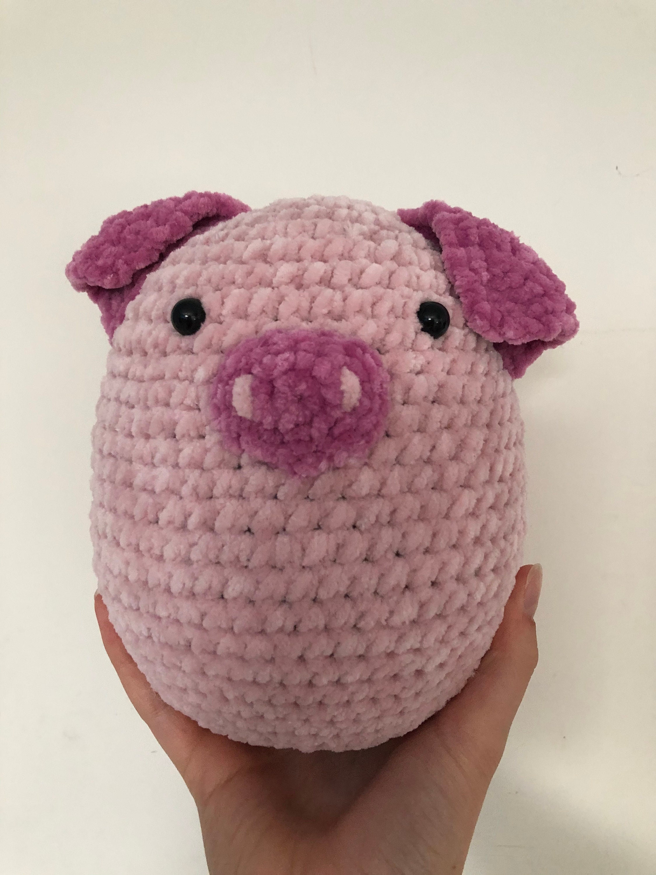 Toys & Games Handmade Chunky Crochet Pig Stuffed Animals & Plushies