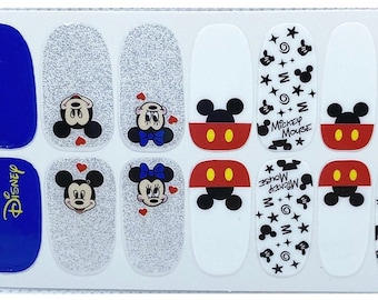 Disney Mickey Mouse Minnie Mouse Nail Sticker | Cartoon | Animate| Walt Disney | Donald Duck | Nail Art | Kids nail | Sparkle | Disneyland