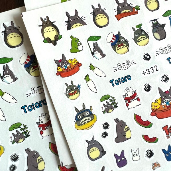 Totoro | Gudetama | Rilakkuma | Sailor Moon | One Piece | Manga | Tony Tony Chopper Animate Character Nail Sticker | Cute | Japanese Animate