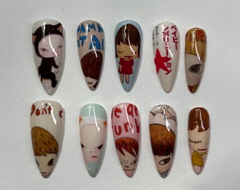 Nara Yoshitomo nails