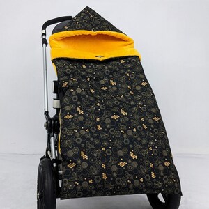 Fußsack Babywagen mit Aufdruck Bienen
