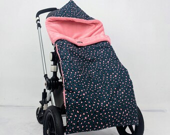 Baby Trolley Footmuff With Leopard Pink Print Etsy