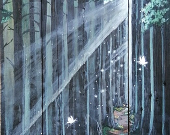 Wood painting painting Enchanted forest
