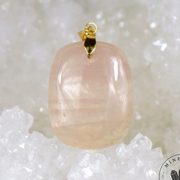 Quartz Rose 72 carats - pendentif cabochon unique en pierre naturelle #2