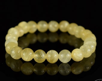 Yellow Selenite bracelet 8mm AA quality, Purification - Liberation - Self-confidence