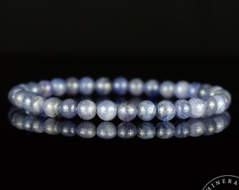 Blue Tanzanite Zoisite bracelet AA 5.5mm round beads - Revelation - Amplification - Donations