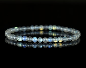 Bracciale in labradorite da 4 mm di alta qualità AAA