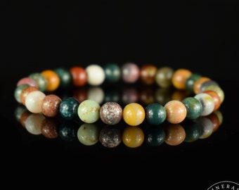 Bracelet Ocean Jasper beads 6mm AA quality - Appeasement - Liberation - Protection