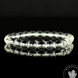 Pulsera Cristal de Roca cuentas 8mm grado AAA
