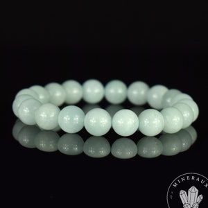 Aquamarine bracelet 10mm round beads A, Comfort - Circulation - Edification