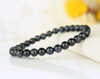 AAA Falkenauge Armband 6mm Runde Perlen - Hellsehen - Fülle - Heilung