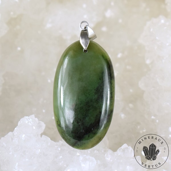 Jade Néphrite 47 carats - pendentif cabochon unique en pierre naturelle #56