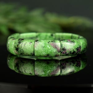 Ruby Zoisite Large Bracelet 14mm x 21mm Large Natural Beads - Integration - Spiritual Calm - Healing #2
