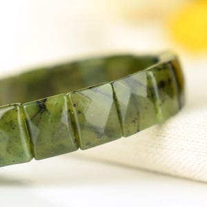 Serpentine Bracelet Beads 12mm x 10mm Grade AA - Comfort - Circulation - Edification - Unique Jewelry #3