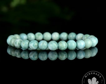 Larimar bracelet 8mm round beads AAA