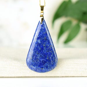 Large Lapis Lazuli Pendant 52mm x 30mm - Unique Natural Stone Cabochon #443