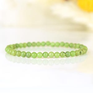 Serpentine Noble Williamsite Antigorite AAA 4mm Round Beads Bracelet - Comfort - Circulation - Edification