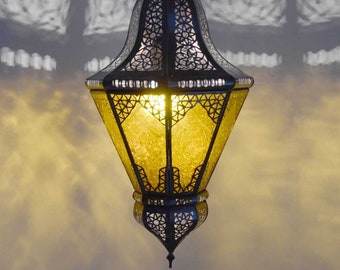 Lampe marocaine | Lampe faite à la main | Lampe suspendue | Plafonnier | Lampe suspendue | Lampe en verre | Lampe | Lampe design | Lampe vintage