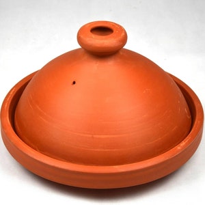 Tajine marocain 35 cm pot en argile sans plomb non émaillé tajine en pot à la main Tajin berbère marmite amazighe marmite marmite marmite pour la cuisson image 1