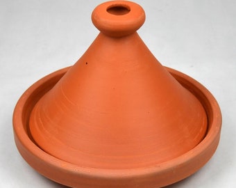 Marokkaanse tajine 35 cm, ongeglazuurde, loodvrije Berberse kleipot, handgemaakte tajine stoofpot/kookpot