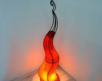Oriental floor lamp Alia Orange 100 cm Moroccan lamp iron frame hand-forged