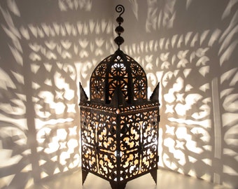 Handmade lantern, 100 cm, iron, hand-forged, oriental galvanized home decor, 1001 Nights