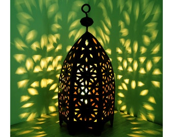 Moroccan Lantern, Galvanized, Handmade, Metal Floor Lamp, Vintage, Windlight, Oriental, Retro Decor