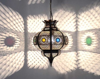 Handmade Moroccan lamp, oriental pendant lamp, ceiling lamp, vintage pendant light