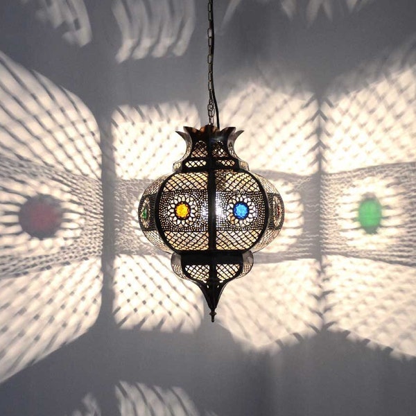 Handgefertigte Lampe | Marokkanische lampe | Orientalische lampe | Hängelampe | Deckenlampe | Pendelleuchte | Hängeleuchte | Vintage Lampe
